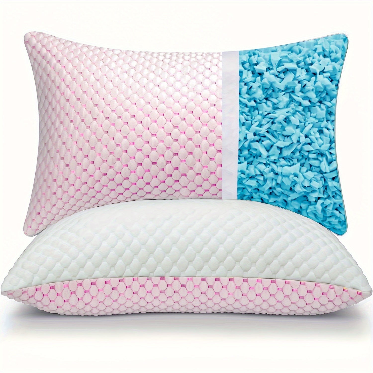 Cool Gel Memory Foam Pillow with Breathable Bamboo Cover - Fesara