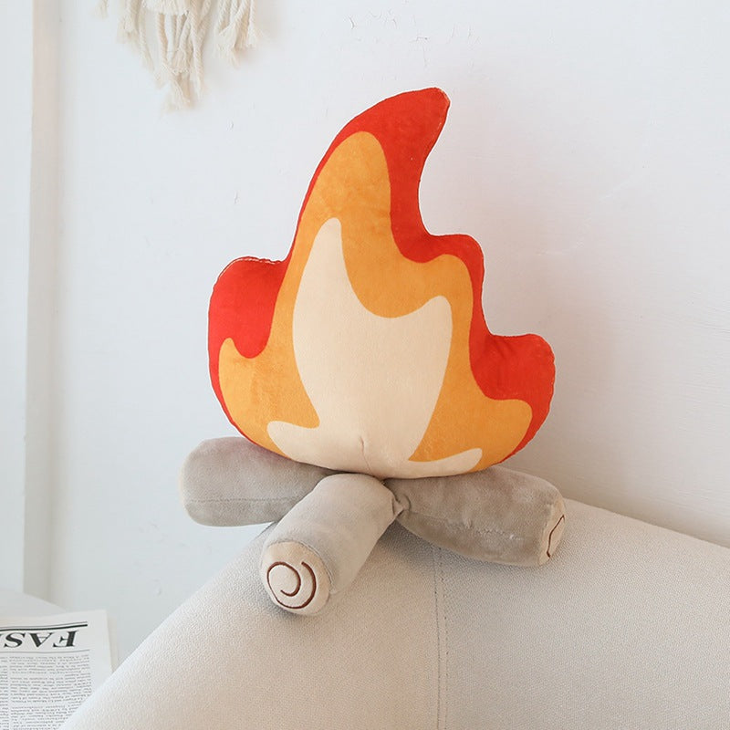 Warm Flame Soft Throw Pillow - Fesara
