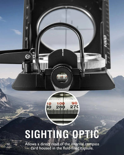 Tactical Compass with Clinometer & Lens for Outdoor Survival