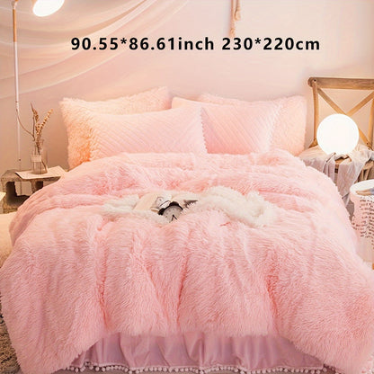 Soft Plush Velvet Duvet Cover Set for Cozy Bedding