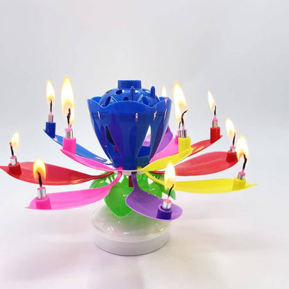 Colorful Blooming Birthday Candle
