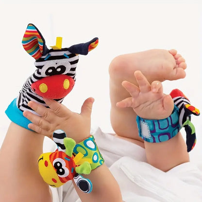 Soft Baby Socks and Teether Bracelet Set