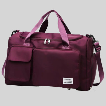 Large Waterproof Sports Duffel Bag with Shoe Pocket