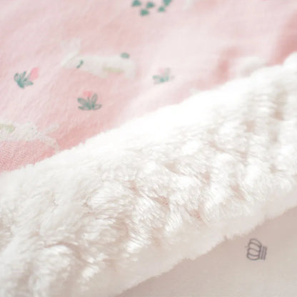 Soft Baby Sleep Blanket with Hood and Fleece Lining