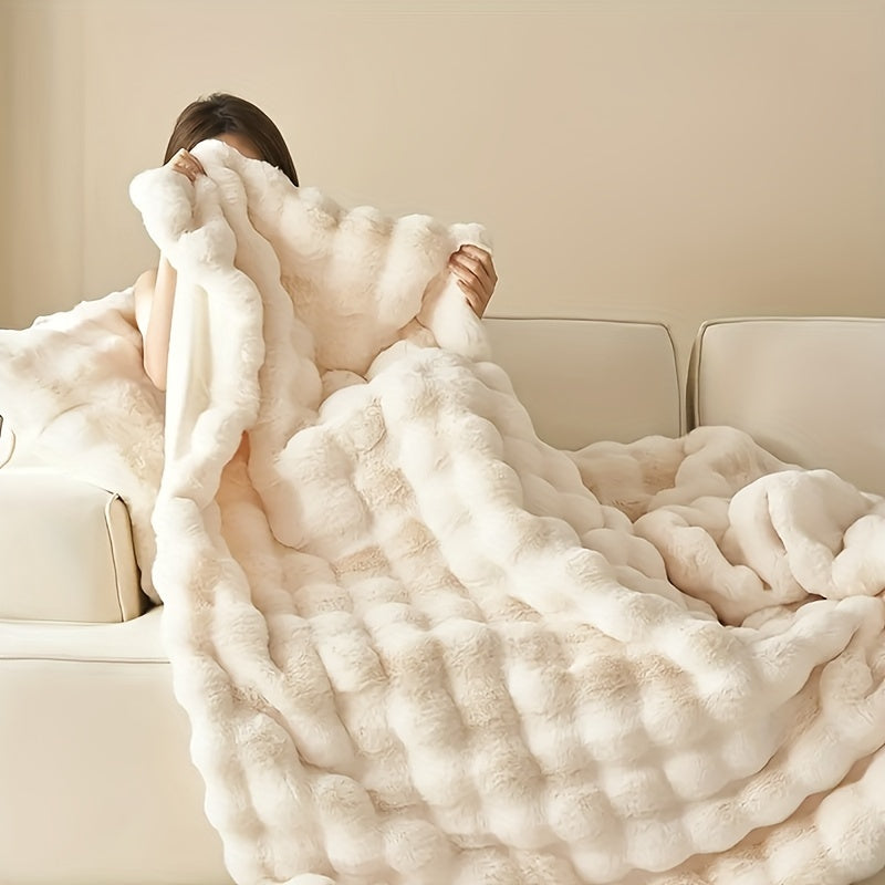 Soft Plush Bunny Throw Blanket - Cozy and Long Lasting