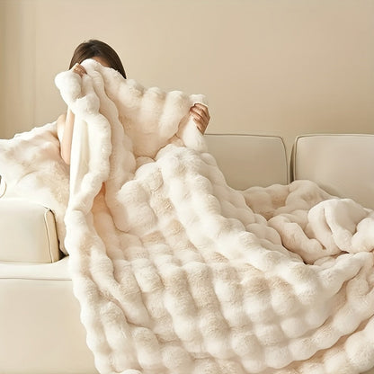 Soft Plush Bunny Throw Blanket - Cozy and Long Lasting