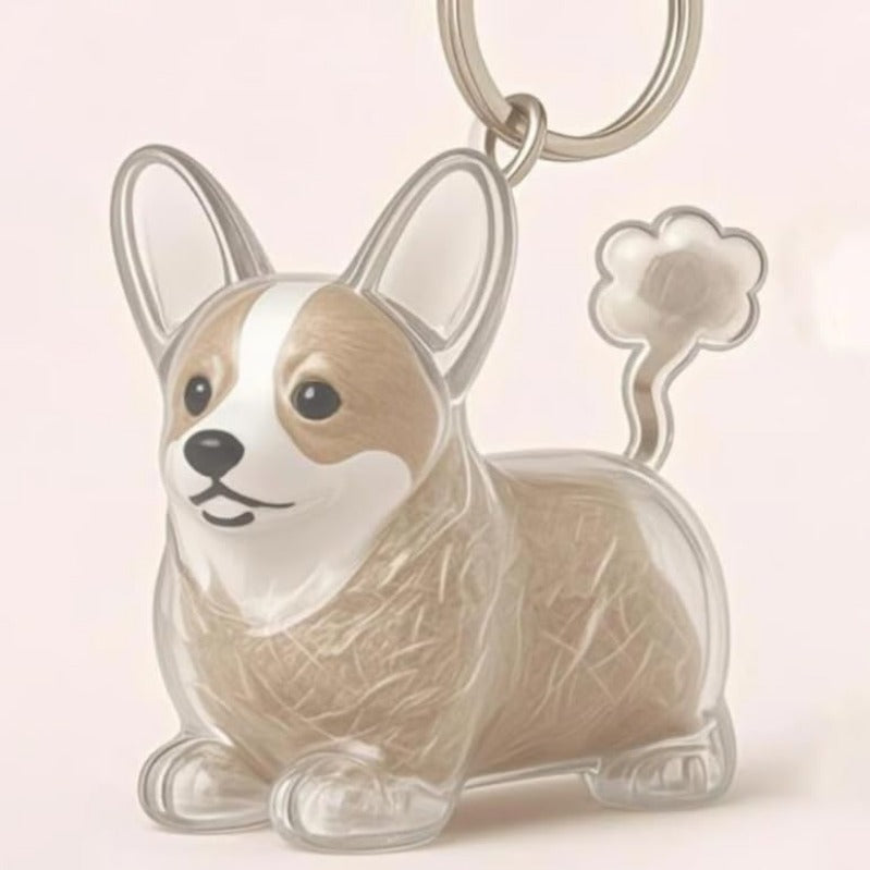 Personalized Pet Hair Memorial Keychain