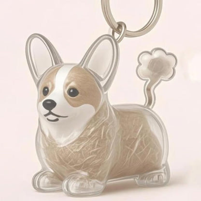 Personalized Pet Hair Memorial Keychain