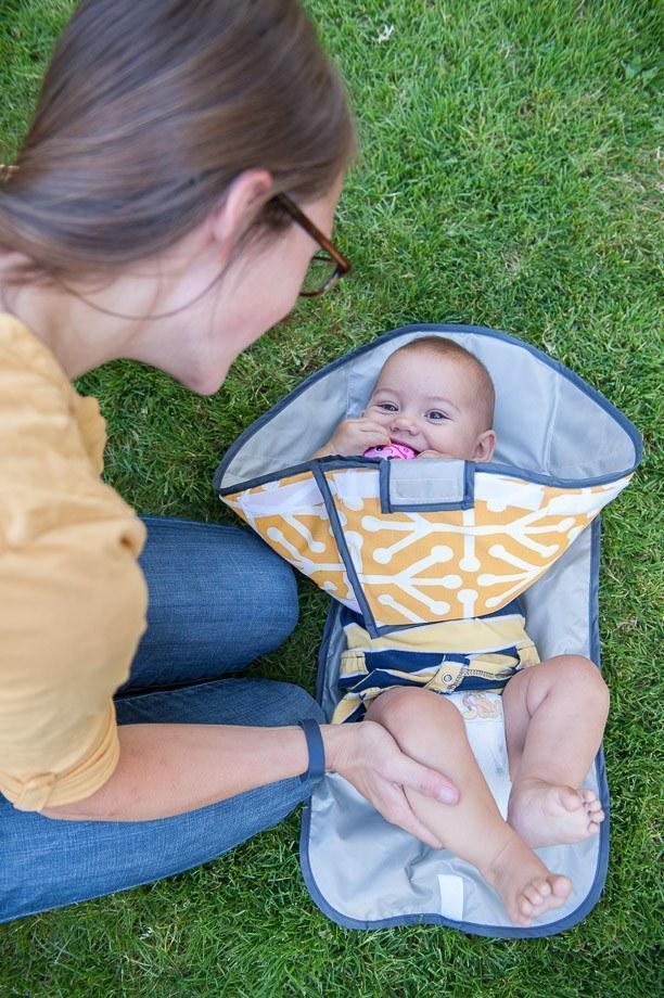 Portable 3-in-1 Changing Pad with Sanitizer