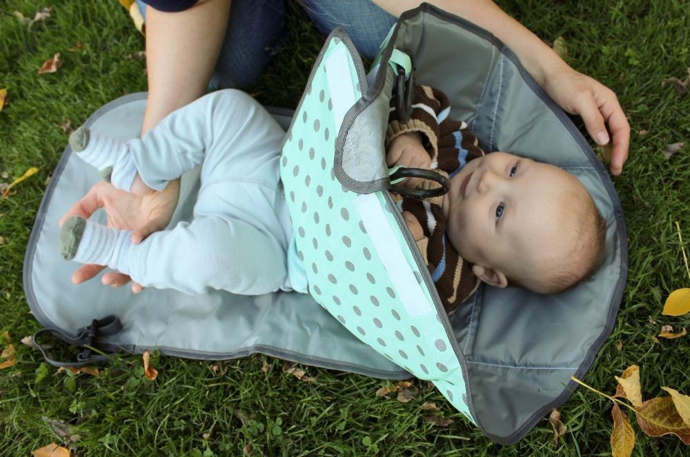 Portable 3-in-1 Changing Pad with Sanitizer