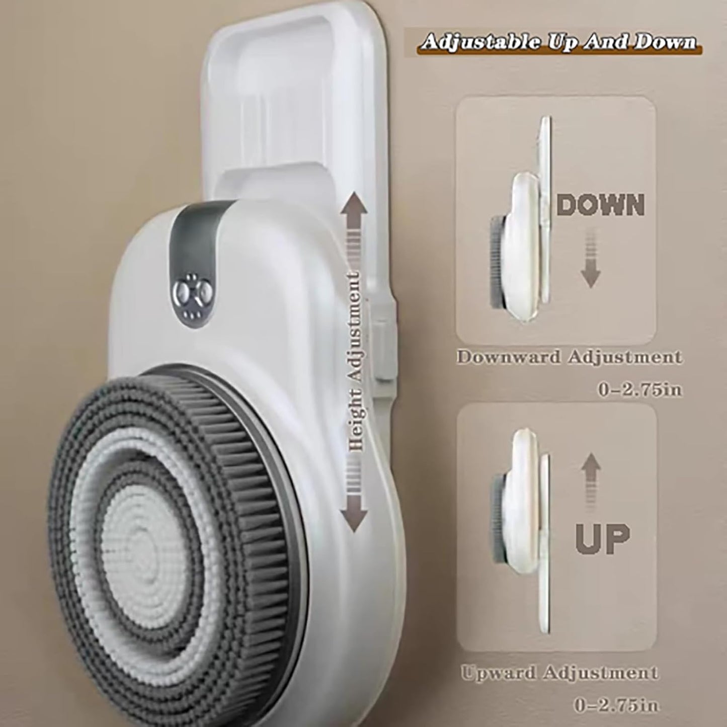 EasyClean Shower Scrubber Wall Mount