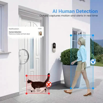 Wi-Fi Smart Doorbell Camera with HD Video and Motion Detection