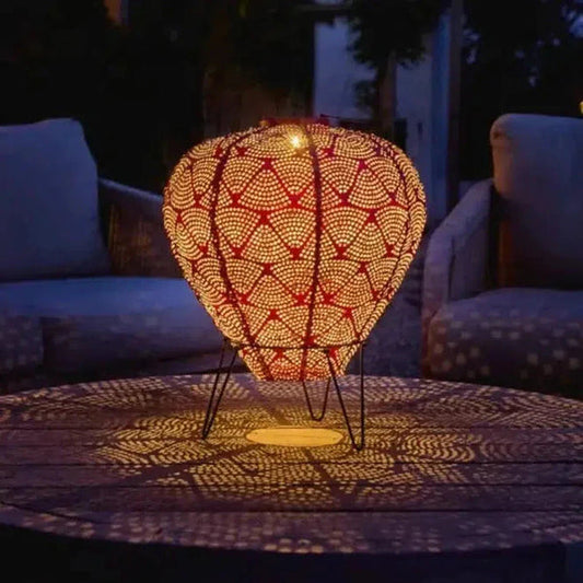 Solar Powered Garden Lantern, LED Outdoor Light - Fesara