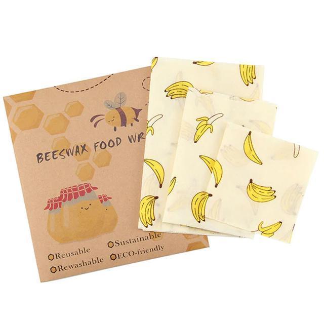 Eco Friendly Beeswax Food Wraps (3 Pack)