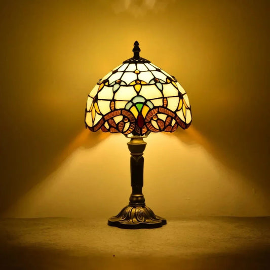 Vintage Colorful Glass Table Lamp - Fesara