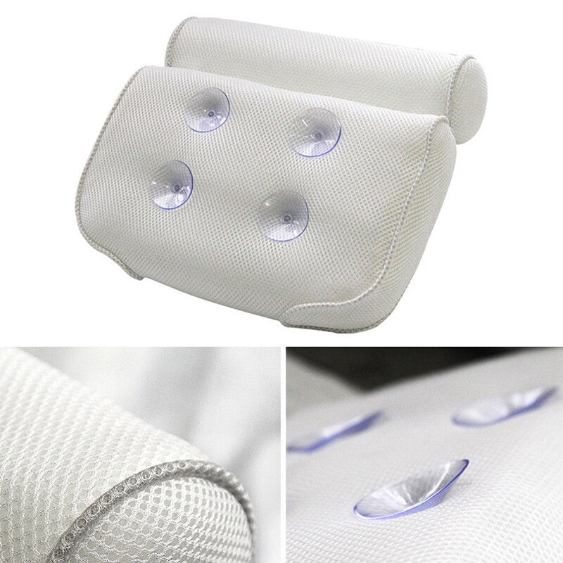 Soft Plush Bath Pillow for Ultimate Neck Support