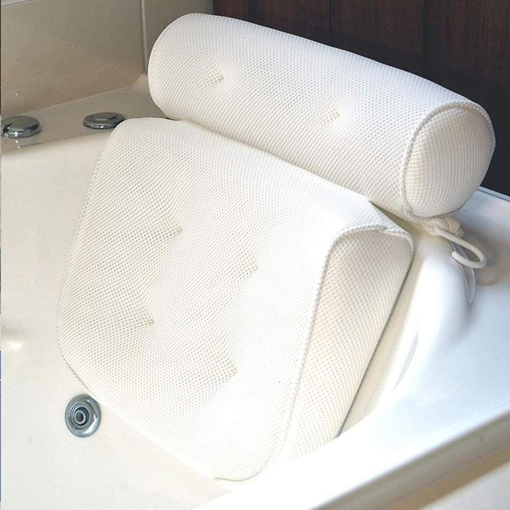 Soft Plush Bath Pillow for Ultimate Neck Support