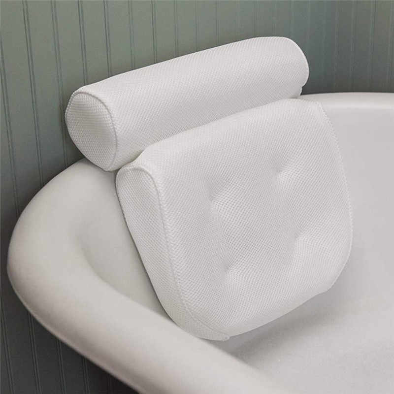 Soft Plush Bath Pillow for Ultimate Neck Support