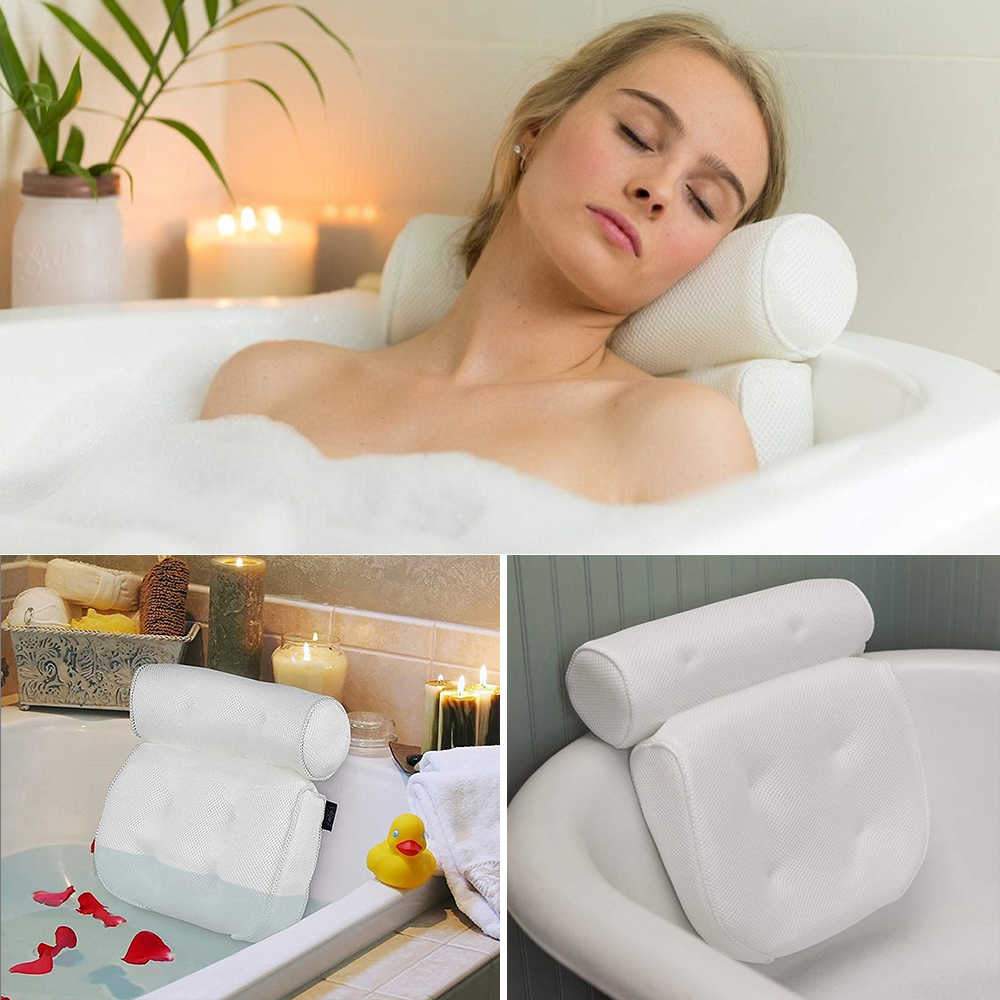 Soft Plush Bath Pillow for Ultimate Neck Support