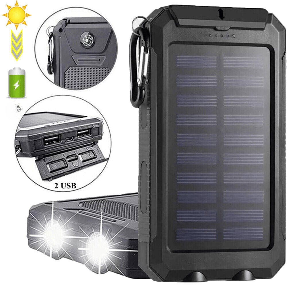 Durable Waterproof 10,000mAh Solar Power Bank