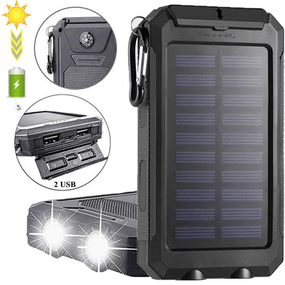 Durable Waterproof 10,000mAh Solar Power Bank