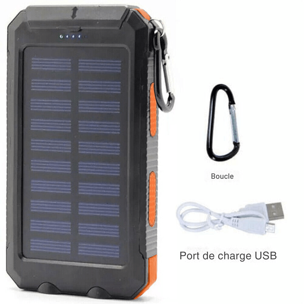 Durable Waterproof 10,000mAh Solar Power Bank