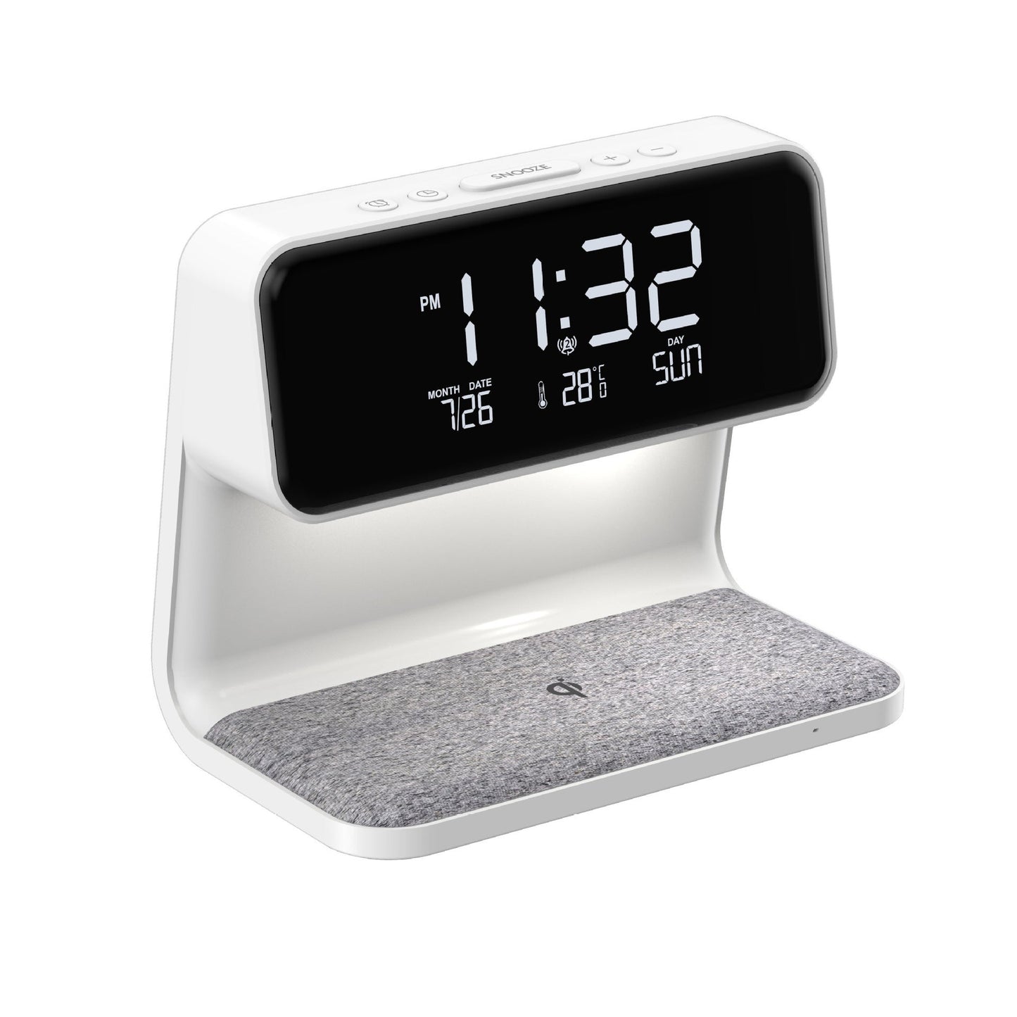Smart Bedside Table Lamp with USB Charger and Clock
