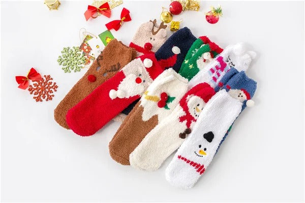 Cozy Christmas Socks Gift Set Soft Plush Design