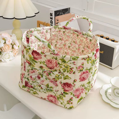 Rustic Woven Cloth Storage Basket
