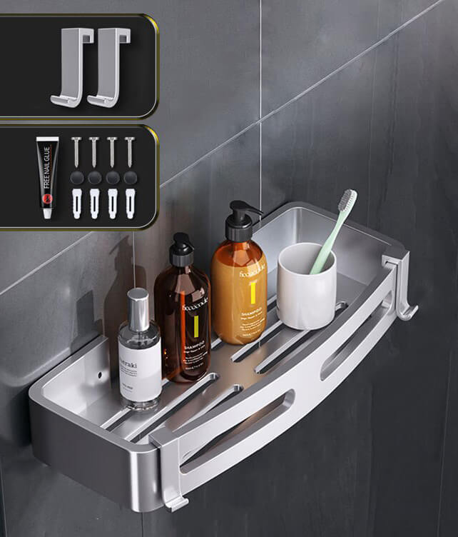Modern Silver Bathroom Storage Organizer - Fesara