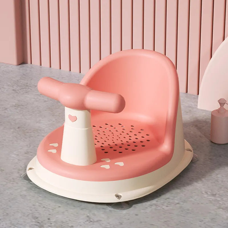 Safe Adjustable Baby Bath Chair with Grip Handle