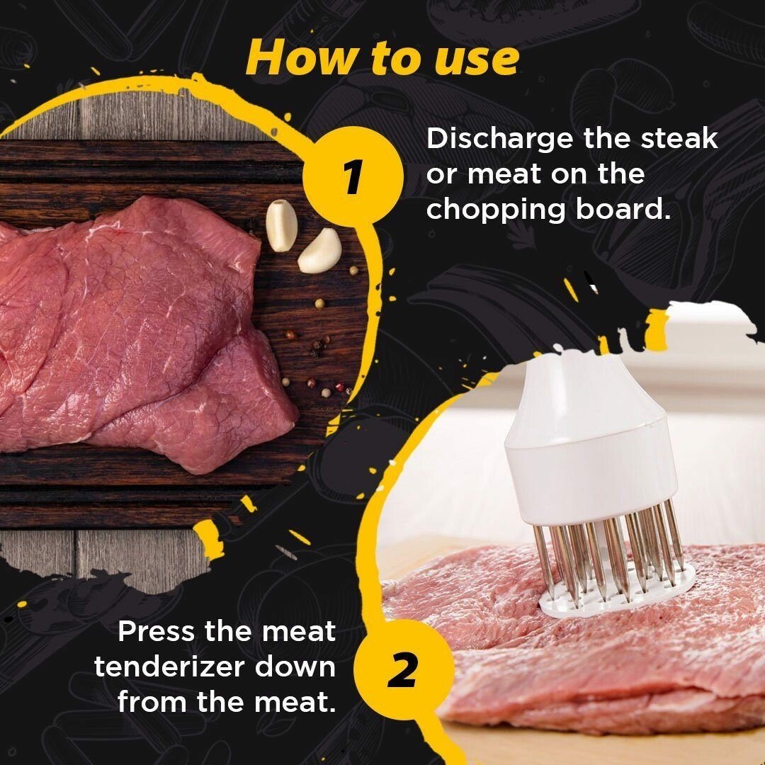 Easy Use Stainless Steel Meat Press Tenderizer Tool