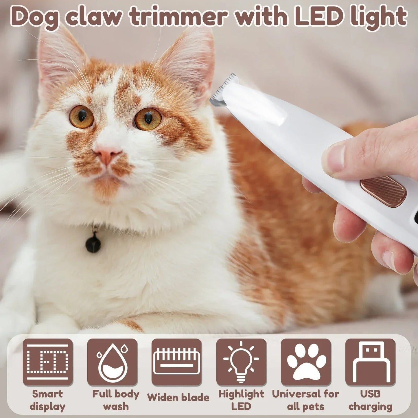 Quiet Pet Nail Trimmer for Easy Grooming