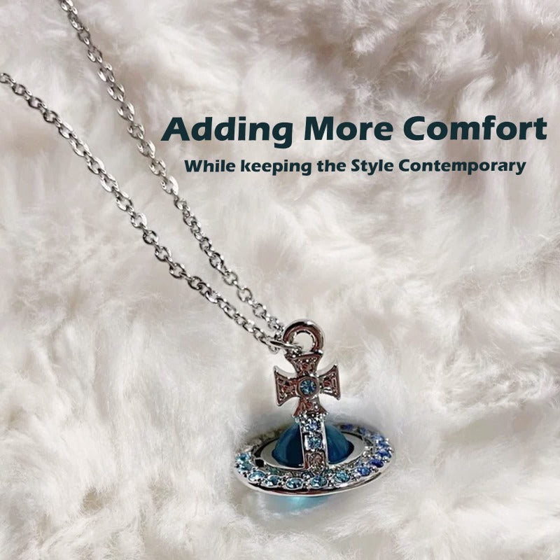 Beautiful Crystal Pendant Necklace Adjustable Chain