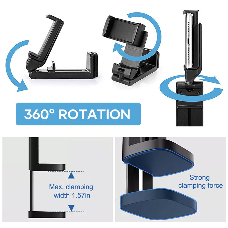 Flexible Phone Stand with 360 Rotation