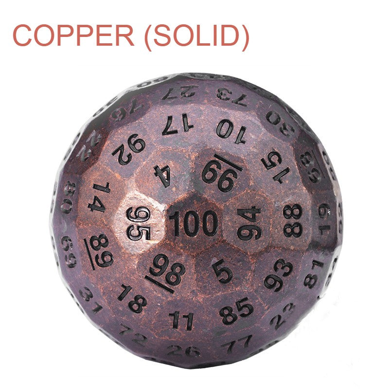 Unique 100 Sided Metal Dice for Party Games