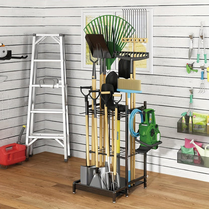 Strong Metal Garden Storage Rack – Outdoor Tool Holder