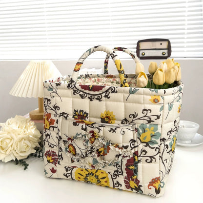 Rustic Woven Cloth Storage Basket