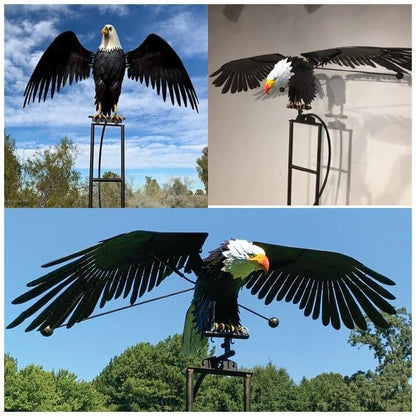 Elegant Metal Garden Windmill Sculpture – Movable Wings, Sturdy Weather-Resistant Garden Art for Outdoor Decoration-2
