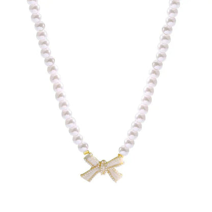 Elegant Pearl Beaded Drop Necklace
