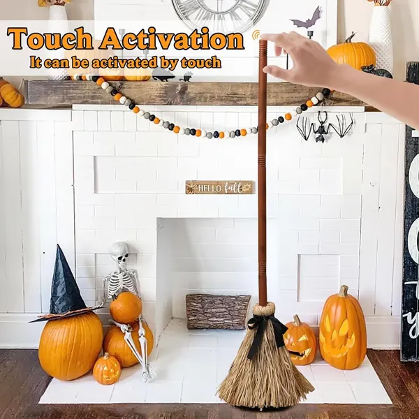 Spooky Floating Broom Decor