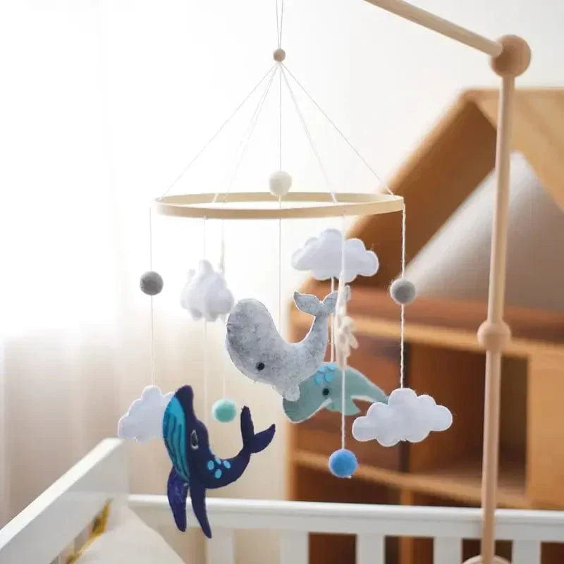 Gentle Wooden Baby Mobile No Battery Required