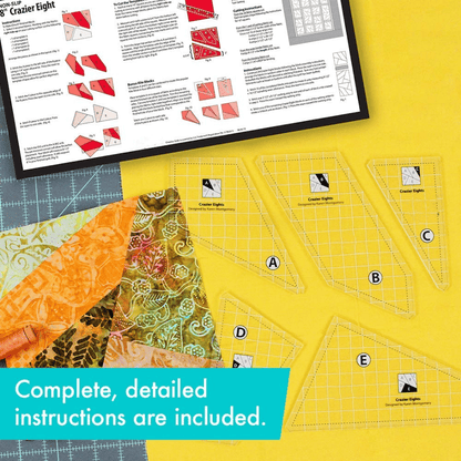 Easy Sewing Template Kit with Non Slip Fabric Cutter Guide