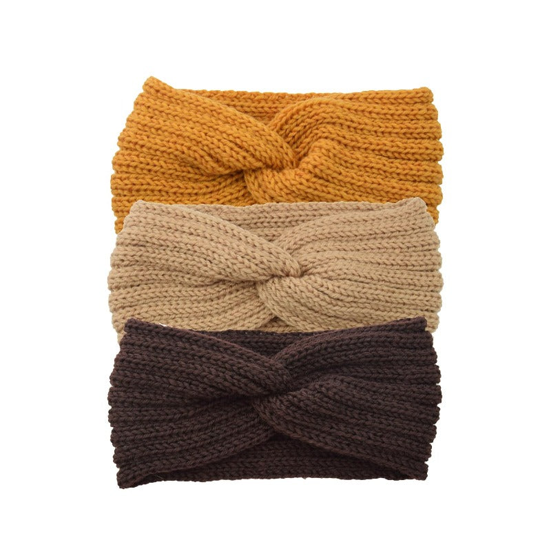 Warm Woolen Beanie Headband Set