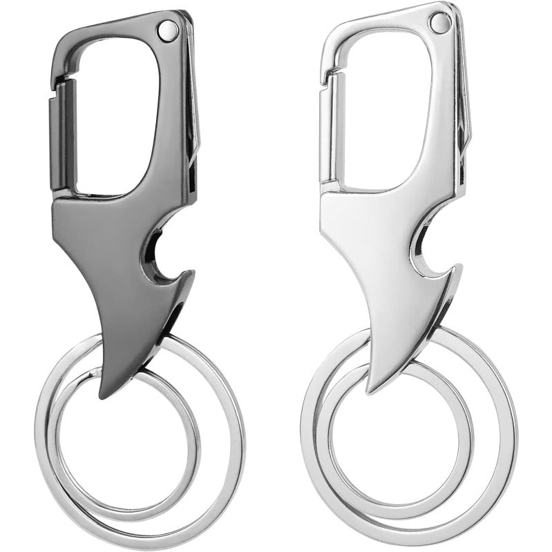 Practical 3-in-1 Keychain Clip with Zinc Alloy