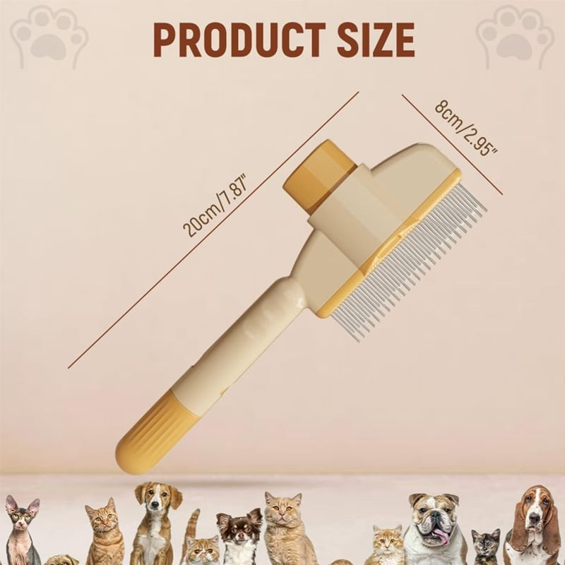 Pet Grooming Brush with Soft Fur Care