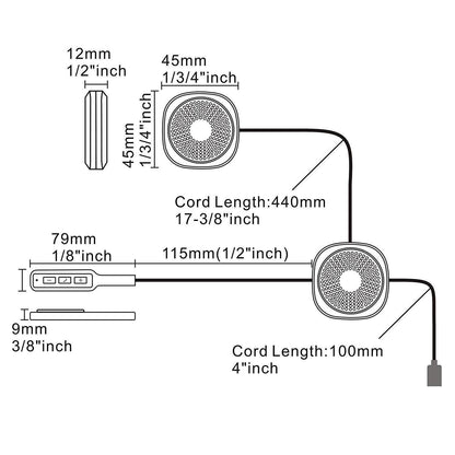 Compact Helmet Audio Headphones