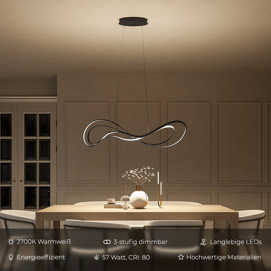 Bright LED Hanging Light with Soft Glow - Fesara