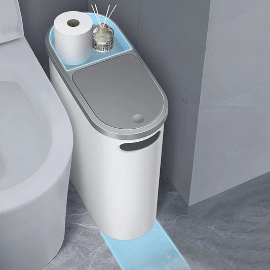 Big 10L Bathroom Trash Can Compact Design - Fesara