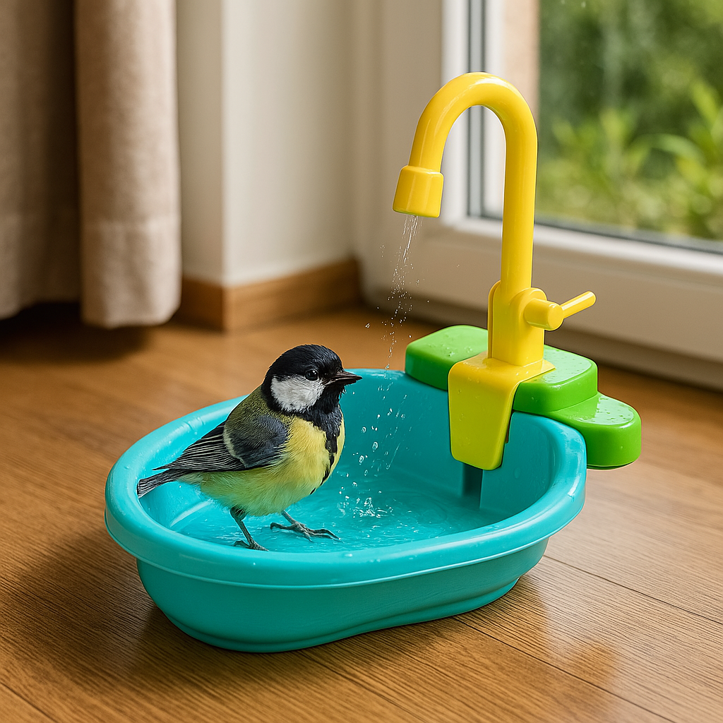 Solar Powered Bird Bath Fountain with Running Water